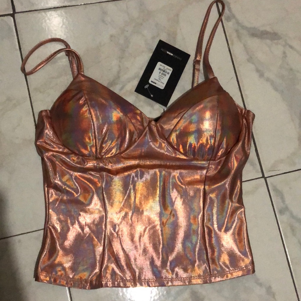 Rose gold crop top